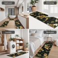 thumbnail image 5 of Black White Flower Sunflower Pattern Kitchen Rugs Sets Of 3,Kitchen Runner Rugs Non Skid Washable,Decorative Kitchen Floor Mats for Kitchen,Sink,Laundry,17"x30"+ 17"x47" + 17"x59", 5 of 6