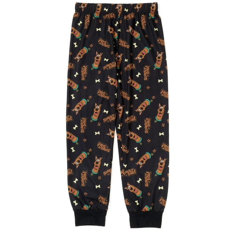Scooby Doo Big Boys Pajama Shirt Pajama Pants Black blue 10 12 Walmart