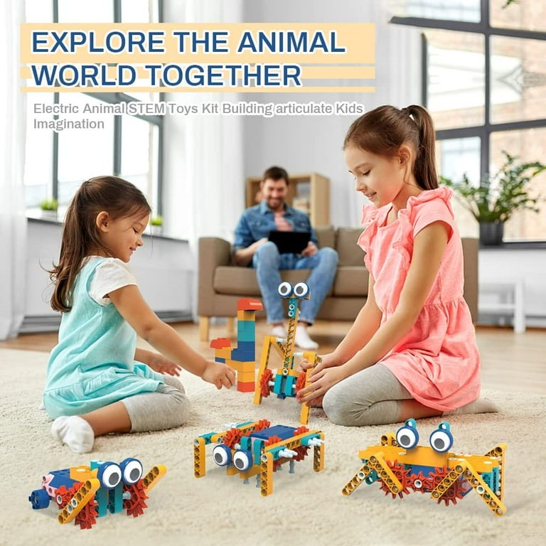 PayUSD STEM Motorized Building Blocks Set (116PCS) for Kids 6-12