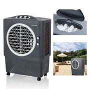 Honeywell 1062 CFM Indoor/Outdoor Evaporative Air Cooler (Swamp Cooler) with Mechanical Controls in Gray with Bonus Replacement