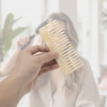 thumbnail image 4 of Unique Bargains 1 Pc Nineteen-tooth Rectangular Hair Comb Yellow Acetate Sheet, 4 of 6