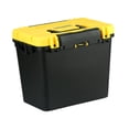 thumbnail image 3 of Miulika Fishing Seat Box, Fishing Tackle Storage Box, Rock Fishing with Rod Holder Portable Water Resistant Seatbox, Lure Fishing Box Yellow Lid, 3 of 9