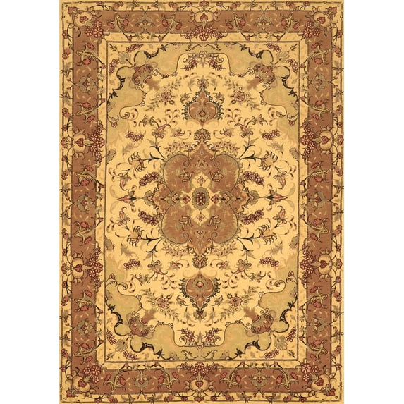 Ahgly Company Indoor Rectangle Persian Brown Traditional Area Rugs, 7' x 10'