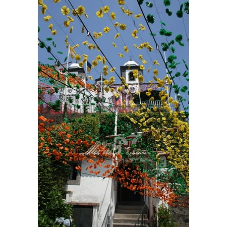 Canvas Print Summer Celebration Madeira Colorful Funchal Flower Stretched Canvas 10 x 14
