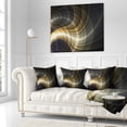 thumbnail image 3 of Designart Yellow Fractal Light Art - Abstract Throw Pillow - 18x18, 3 of 5