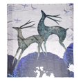 thumbnail image 2 of GUOOL Rideau de Douche en Polyester 12 Crochets Impression Numérique Dessin Animé elk Bleu Gauche, 2 of 9