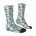 thumbnail image 4 of Yiaed Flower and Sail Boat Print Great elasticity Crew Socks Sports socks for Men and Women, 4 of 5