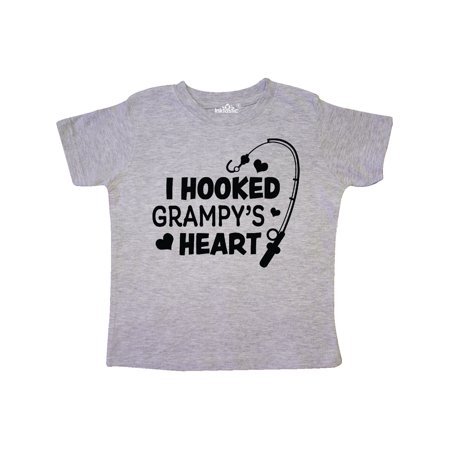 

Inktastic I Hooked Grampy s Heart with Fishing Rod Gift Toddler Boy or Toddler Girl T-Shirt