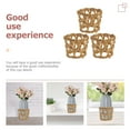 thumbnail image 2 of Candle Holder Vase Straw Cup Sleeves Woven Water Flower Glass Wicker Rural 3 Pcs, 2 of 6