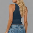 thumbnail image 5 of Byworldtasic Women's Summer Sleeveless Casual Camisole Shirt Slim Knit Ribbed Tank Tops Crop Tight Fit Basic Tank Tops, 5 of 7