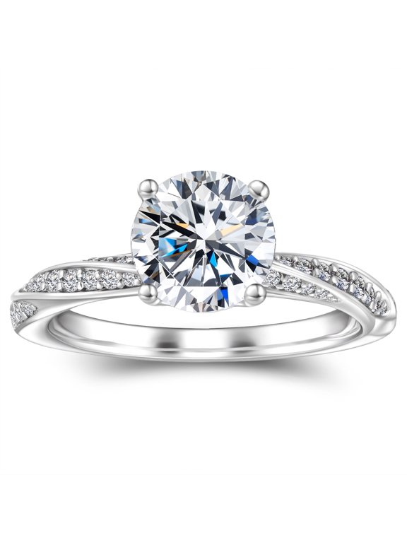 Hot Selling Round Cut Engagement Ring Custom GIA IGI Certified VvsMoissanite Solitaire Ring Jewelry
