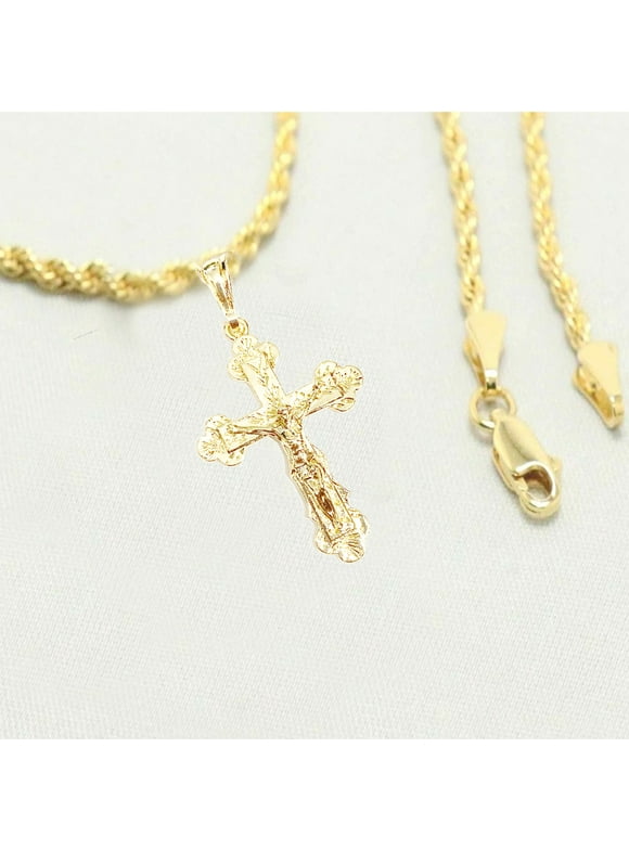 14k Gold Chain Cross