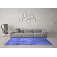 thumbnail image 3 of Ahgly Company Indoor Square Oriental Blue Industrial Area Rugs, 8' Square, 3 of 4