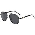 thumbnail image 2 of Mens Polarized Sunglasses UV400 Protection Metal Frame TAC Lens Enhanced Clarity 99 Percent Visible Light Transmission, 2 of 8