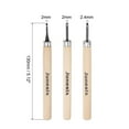 thumbnail image 2 of Uxcell 2mm/2.4mm/2mm Flat Round Triangle 50# Steel Wood Craft Carving Knife 1 Set (4 Pack), 2 of 6