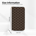 thumbnail image 2 of Leather Thin Slim Wallets for Women Men - Brown Moroccan Trellis Clutch Card Wallet for Women Men with Zipper, 2 of 7