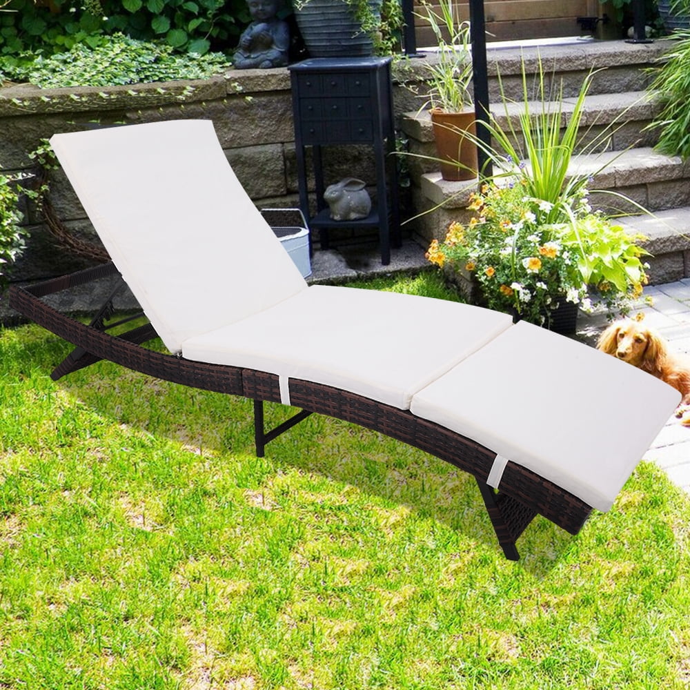 Details about   Lounger Sun Garden Recliner Rattan Style Elegant Weather & UV & Water Resistant 