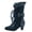 Blue, variant on Women's Ankle Boots Bow Tie Lace up Block Heel Short Booties Retro Victorian Sweet Lolita Cosplay Party Dress Shoes Beige 6.5