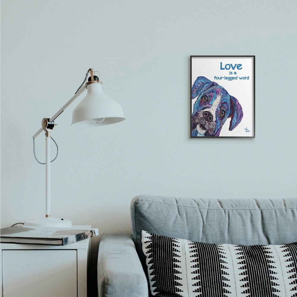 Stupell Industries Love is a Four-Legged Word Pet Dog Phrase Designed by Lisa Morales