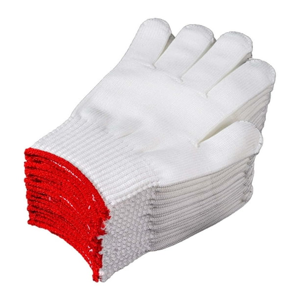 12 Pairs Industrial Work Gloves Working Gloves Grip Protection Heavy Duty Labor Protection Gloves Knitted Cut Repair Gloves for Industrial BBQ