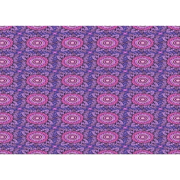 Ahgly Company Indoor Rectangle Patterned Dark Magenta Purple Area Rugs, 2' x 4'