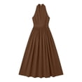 thumbnail image 6 of Ahabrexf Maxi Dress V-Neck Sleeveless Solid Color Casual Long Dress for Women Summer, 6 of 7