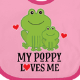 thumbnail image 4 of Inktastic My Poppy Loves Me Grandson Frog Boys Baby Bib, 4 of 4