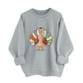 thumbnail image 4 of Thankful Sweatshirt for Womens Funny Turkey Graphic Sweatshirts for Thanksgiving Day Oversized Crewneck Pullover Tops Grateful And Blessed Drop Shoulder Long Sleeve Shirts Fashion Casual Outfits, 4 of 6