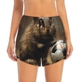 thumbnail image 2 of Daiia Football Loving Hamster Pattern Women's 2 in 1 Running Shorts - Lightweight Athletic Workout Gym Yoga Shorts Liner with Phone Pockets-Medium, 2 of 7