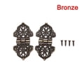 thumbnail image 6 of Racing Butterfly 2pcs Vintage Alloy Hollow Flower Hinge Furniture Hardware DIY Box Metal Hinges, 6 of 8