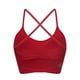 thumbnail image 1 of Sujetador deportivo con tirantes finos y espalda cruzada, de secado rápido, a prueba de golpes, gran espalda, ropa interior de yoga sin espalda, almohadilla de pecho extraíble, sujetador de fitness, 1 of 6