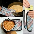 thumbnail image 5 of Yayeee Oven Mitts and Pot Holder Set of 4 Heat Resistant Kitchen Gloves Baking Hot Pad, Red Art Pattern, 5 of 5