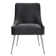 thumbnail image 6 of TOV Furniture Beatrix Grey Velvet Side Chair with Silver Legs, 6 of 20