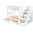 thumbnail image 5 of Bedz King Stairway Bunk Beds Full over Full with 4 Drawers in the Steps and 2 Under Bed Drawers, White, 5 of 9