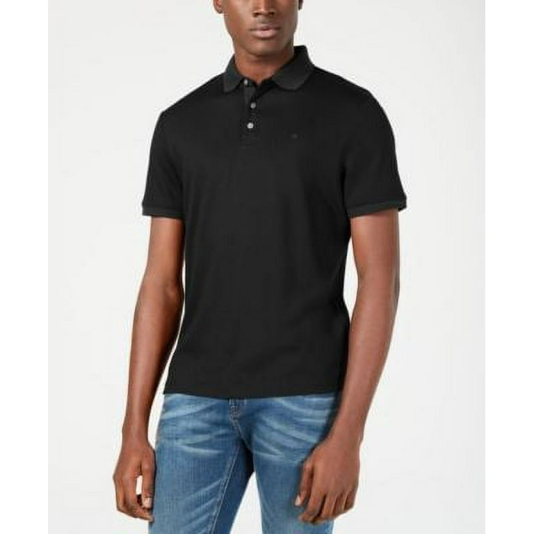 Calvin Klein Men s Liquid Cotton Classic Fit Polo Shirt Black XX Large Walmart