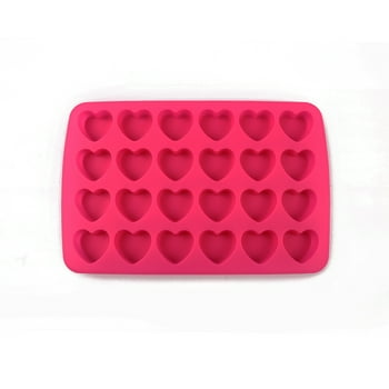 WAY TO CELEBRATE! Way To Celebrate Valentine's Day Hot Pink 24ct Heart Silicone Pan Candy Mold