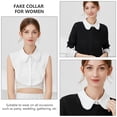 thumbnail image 2 of EeaseMX 1 pieza de blusa de gasa con cuello falso desmontable para mujer, 2 of 7