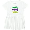 thumbnail image 3 of Inktastic Mardi Gras Holiday Alligators Girls Baby Dress, 3 of 5