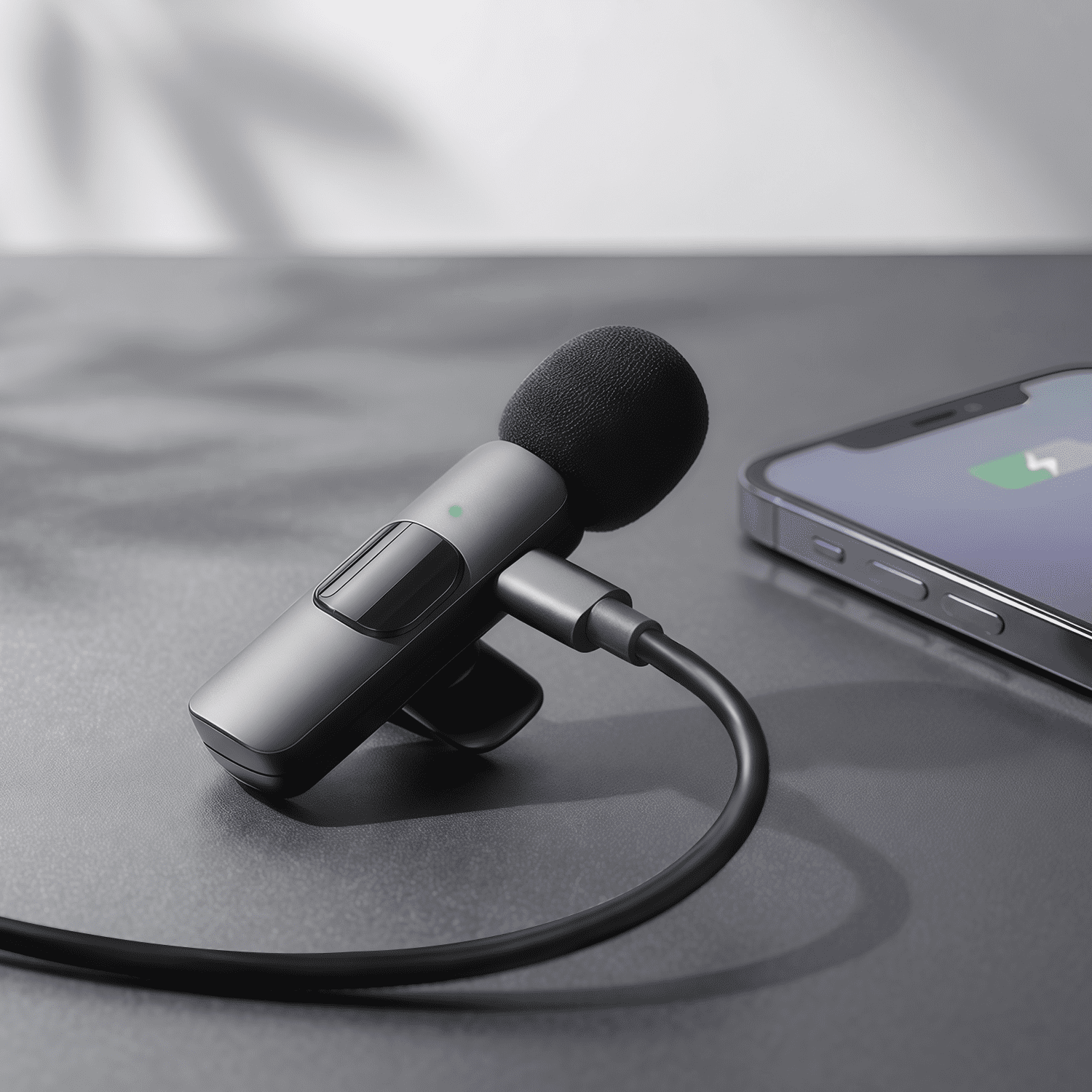 Wireless Lavalier Microphone, Noise Reduction Clip-On Lapel Mic for iPhone iPad Android, Plug & Play Mini Mic for Video Recording Interview Podcast YouTube TikTok Vlog
