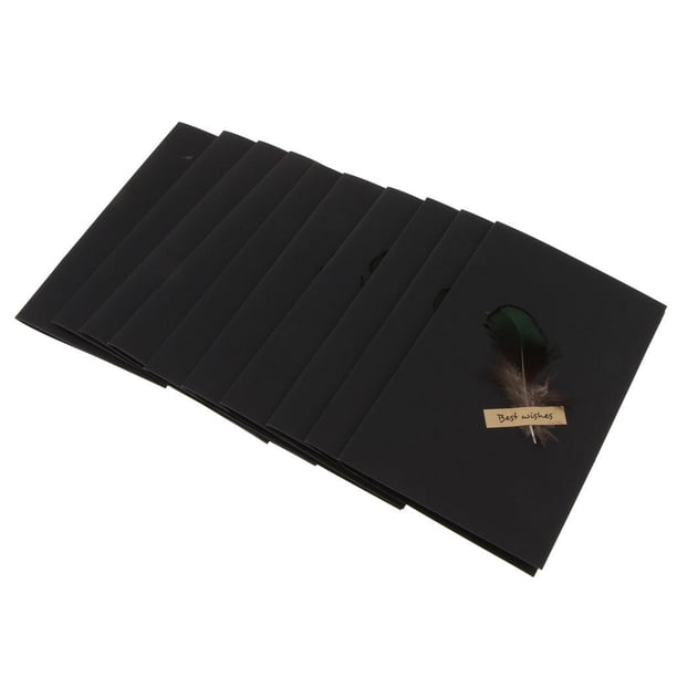 10 plumas hechas a mano para manualidades, tarjetas de felicitación, invitaciones para fiestas F Colcomx tarjetas navideñas