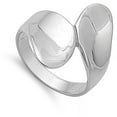 thumbnail image 4 of Double Wave Shank Criss Cross Knot Ring .925 Sterling Silver Band Jewelry Female Male Unisex Size 10, 4 of 4