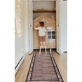 thumbnail image 4 of Gloria - Washable Rug Runner Low Profile Bordered Rubber Backed Runners Anti Slip Backing Rugs for Living Room Light Weight Foldable Area Carpet, 4 of 9