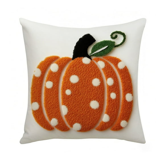 Thanksgiving Pillow Covers Fall Pumpkin Decorative Pillow Cases With Soft Fabric Hidden Zipper for Home Decor 17.7X17.7 Inches B