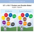 thumbnail image 2 of 20 Affiches Éducatives pour Enfants Tout-Petits Double Face Anglais et Espagnol) Inclut Alphabet Couleurs Lettres Chiffres Formes Mois Temps Météo Animaux Système Solaire Saisons Carte, 2 of 6