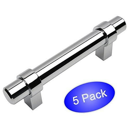 Chrome Contemporary Handle Pulls Cabinet Cosmas 161-3CH Polished Chrome Contemporary Bar Cabinet Handle Pull - 3