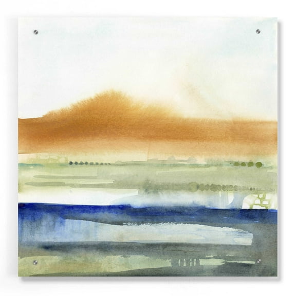 Epic Art 'Sunwashed Strata II' by Victoria Borges, Acrylic Wall Art, 24"x24"