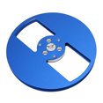 thumbnail image 1 of Carrete vacío de aleación de aluminio de 1/4 7 pulgadas con 2 orificios de apertura, pieza de máquina, carrete de recogida de cinta para TEAC azul, 1 of 12
