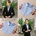 thumbnail image 4 of Chemise en Chiffon Couleur Unie Design Simple pour Femmes, Faux Col, Chemise Formelle Détachable, Accessoire Décoratif, Noir Rond, 4 of 8