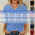 thumbnail image 2 of Mgmyaa Womens 3/4 Length Sleeve Tops 2025 Summer V Neck Tee Shirts Dressy Casual Work Tunic Blouses Spring Clothes, 2 of 7