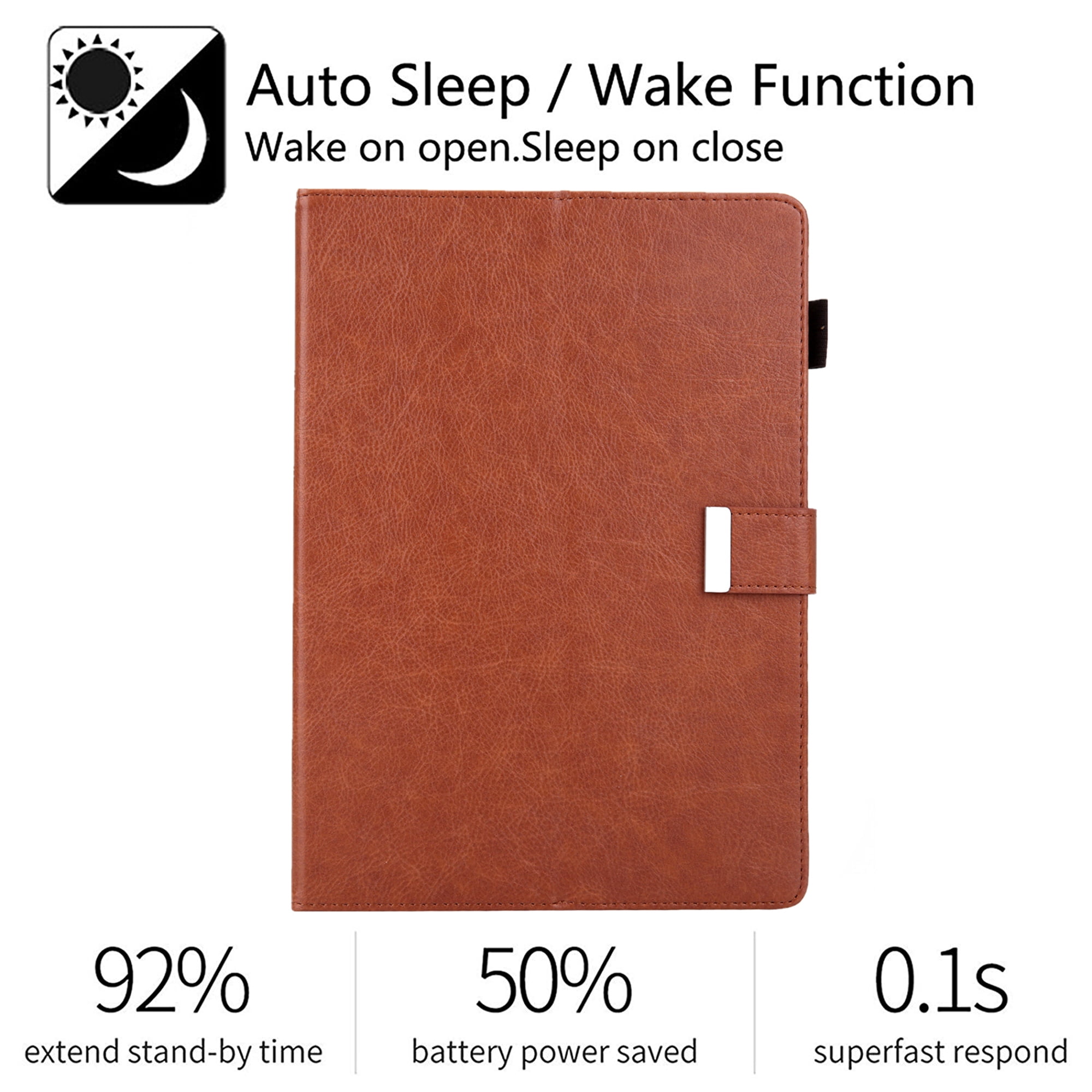 Dteck Flip Case For Apple iPad Pro 11 inch, Business Wallet Case PU Leather Magnetic Flip Folio Cover with Apple Pencil Holder / Auto Sleep Wake Function / Multiple Stand Angles, Brown